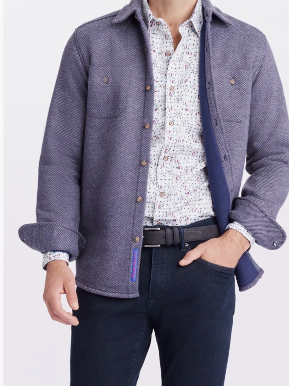 Robert Graham Barford Knit Button-Up Shirt